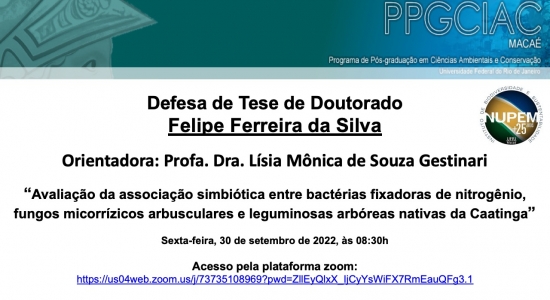 27ª Defesa de Doutorado do PPG-CiAC: Felipe Ferreira da Silva