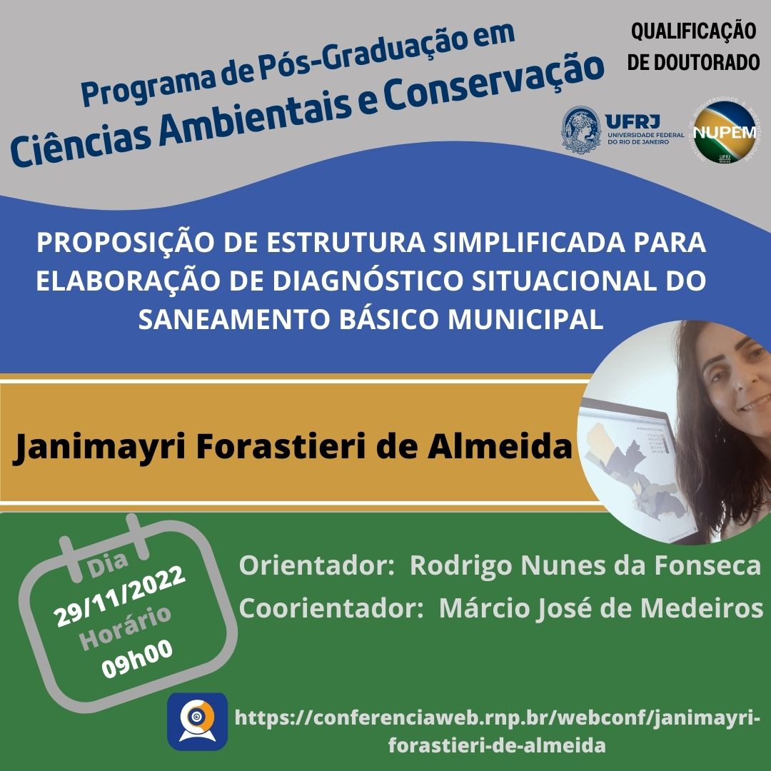 Qualificação de Doutorado de Janimayri Forastieri de Almeida