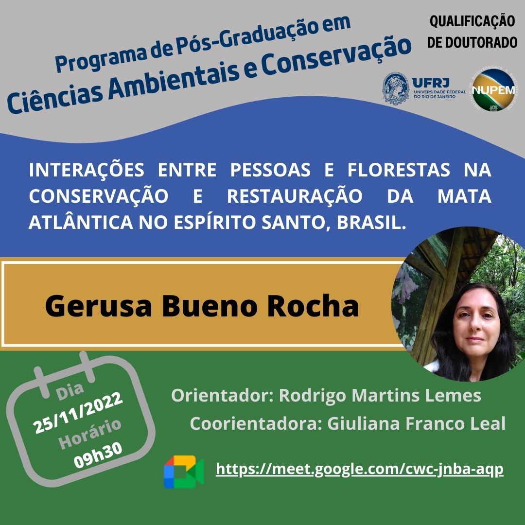 Qualificação de Doutorado de Gerusa Bueno Rocha